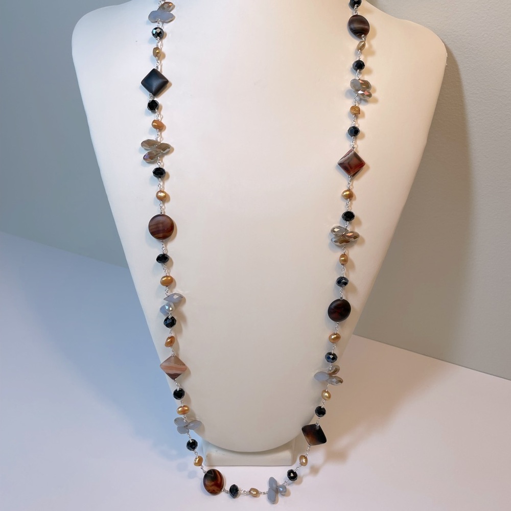 Beaded Station Necklace